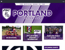 Tablet Screenshot of portlandtnsoccerclub.com